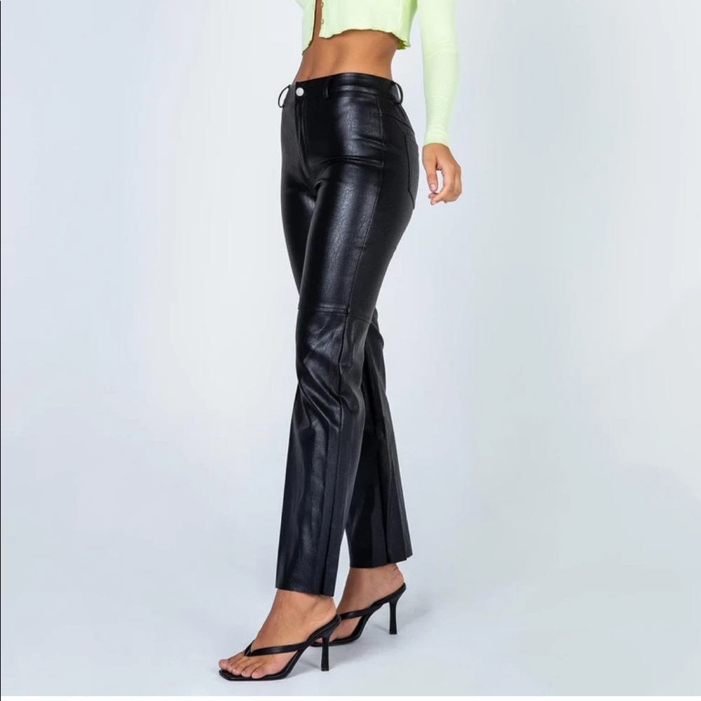 Black leather pants - Princess Polly